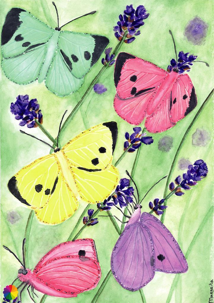 Coloured butterflies