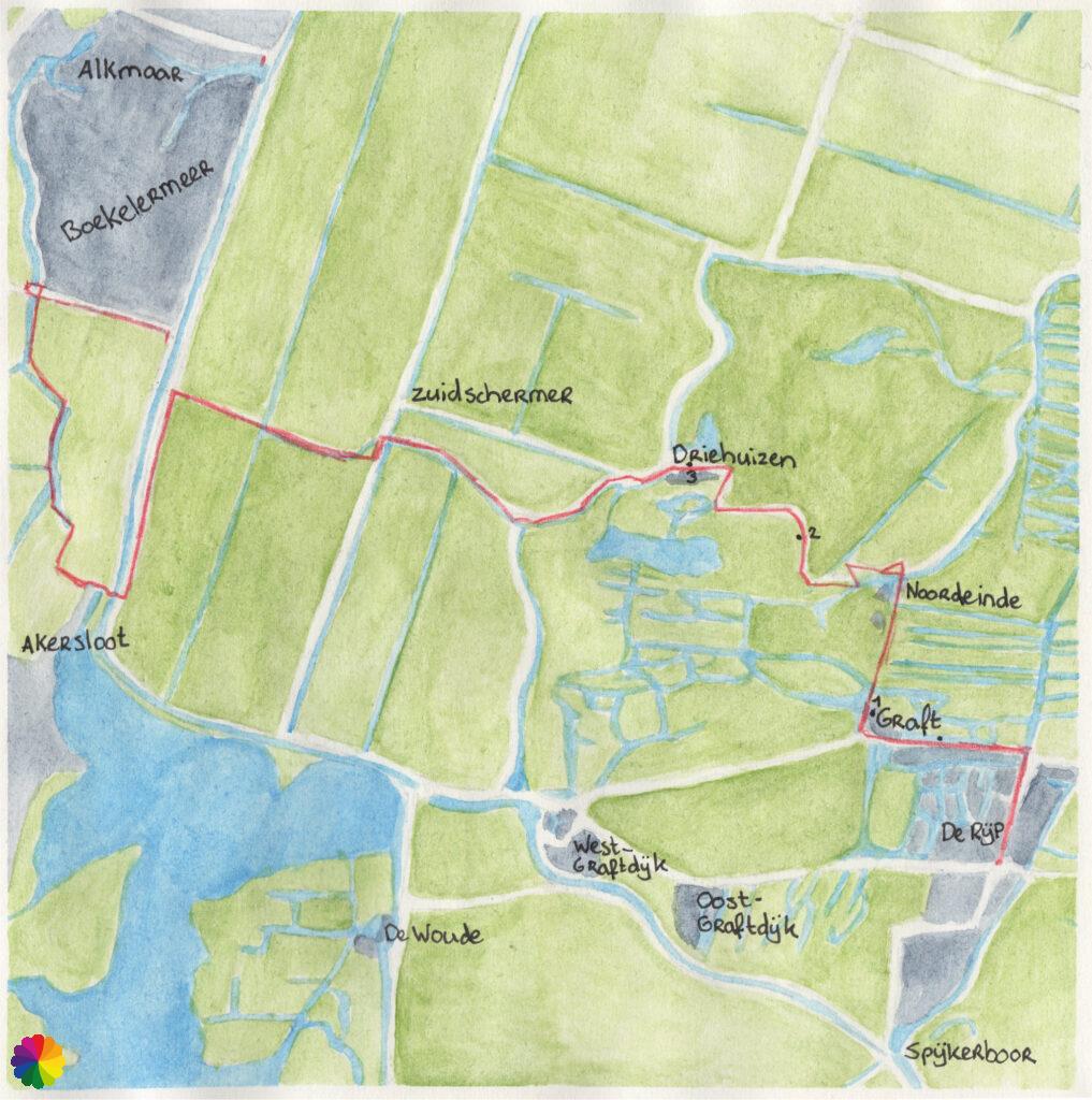 Hiking map De Rijp - Alkmaar