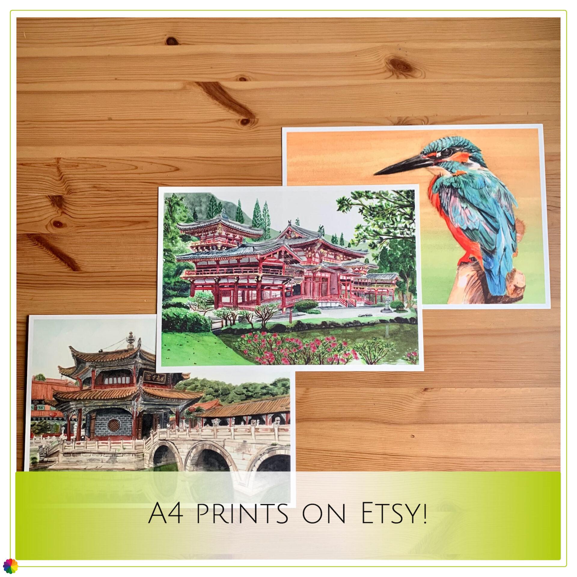 A4 prints on Etsy
