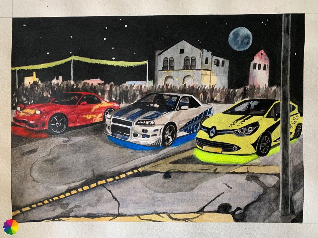 Fast & Furious schilderij afgerond