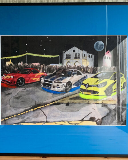 Fast & Furious painting framed