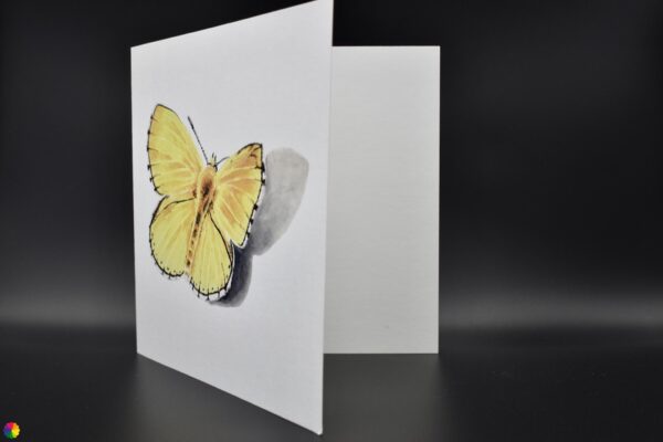 Kaart gele vlinder binnenkant