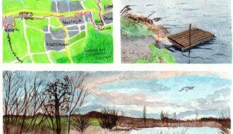 Wandelkaartje Zuiderwaterliniepad: Waspik - Waalwijk - Oudheusden