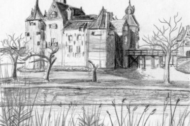 Sketch Ammersoyen Castle - Baanbreker trail