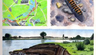 Hiking map Southern waterline trail: Den Bosch - Maren-Kessel